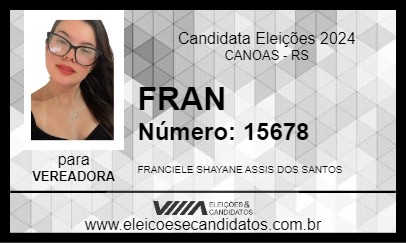 Candidato FRAN 2024 - CANOAS - Eleições