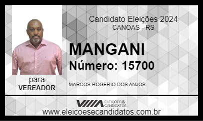 Candidato MANGANI 2024 - CANOAS - Eleições