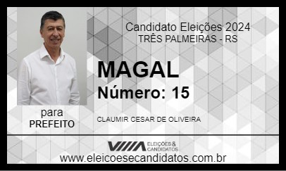 Candidato MAGAL 2024 - TRÊS PALMEIRAS - Eleições