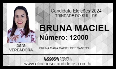 Candidato BRUNA MACIEL 2024 - TRINDADE DO SUL - Eleições