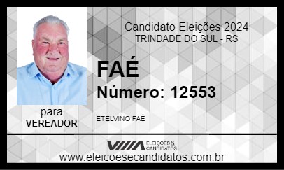 Candidato FAÉ 2024 - TRINDADE DO SUL - Eleições