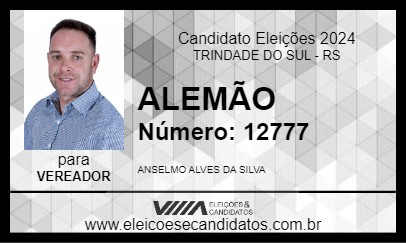 Candidato ALEMÃO 2024 - TRINDADE DO SUL - Eleições