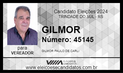 Candidato GILMOR 2024 - TRINDADE DO SUL - Eleições