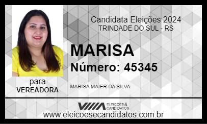 Candidato MARISA 2024 - TRINDADE DO SUL - Eleições