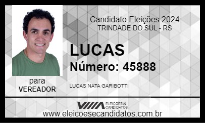 Candidato LUCAS 2024 - TRINDADE DO SUL - Eleições