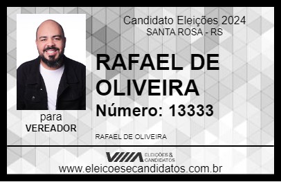 Candidato RAFAEL DE OLIVEIRA 2024 - SANTA ROSA - Eleições