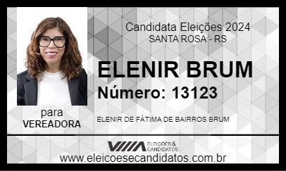 Candidato ELENIR BRUM 2024 - SANTA ROSA - Eleições