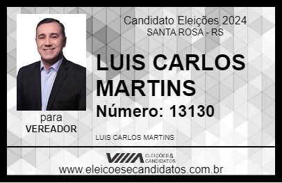 Candidato LUIS CARLOS MARTINS 2024 - SANTA ROSA - Eleições