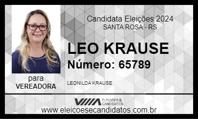 Candidato LEO KRAUSE 2024 - SANTA ROSA - Eleições