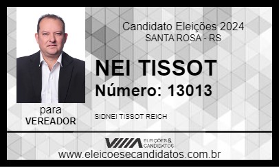 Candidato NEI TISSOT 2024 - SANTA ROSA - Eleições