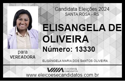 Candidato ELISANGELA DE OLIVEIRA 2024 - SANTA ROSA - Eleições