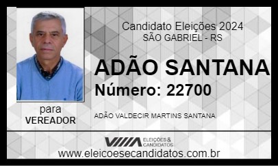 Candidato ADÃO SANTANA 2024 - SÃO GABRIEL - Eleições