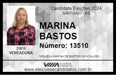 Candidato MARINA BASTOS 2024 - SANTIAGO - Eleições