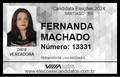 Candidato FERNANDA MACHADO 2024 - SANTIAGO - Eleições