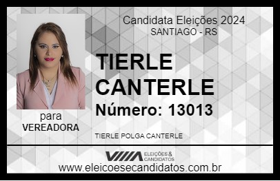 Candidato TIERLE CANTERLE 2024 - SANTIAGO - Eleições