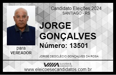 Candidato JORGE GONÇALVES 2024 - SANTIAGO - Eleições