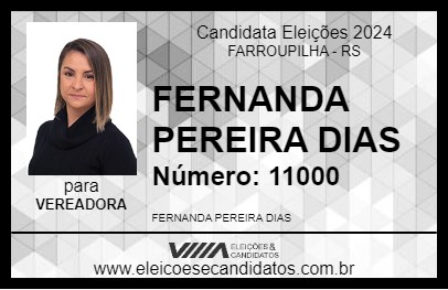 Candidato FERNANDA PEREIRA DIAS 2024 - FARROUPILHA - Eleições