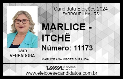 Candidato MARLICE - ITCHÊ 2024 - FARROUPILHA - Eleições