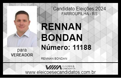 Candidato RENNAN BONDAN 2024 - FARROUPILHA - Eleições