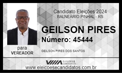 Candidato GEILSON PIRES 2024 - BALNEÁRIO PINHAL - Eleições