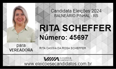 Candidato RITA SCHEFFER 2024 - BALNEÁRIO PINHAL - Eleições