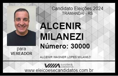 Candidato ALCENIR MILANEZI 2024 - TRAMANDAÍ - Eleições