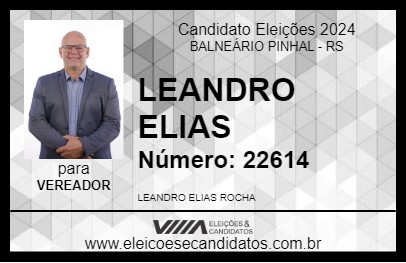 Candidato LEANDRO ELIAS 2024 - BALNEÁRIO PINHAL - Eleições