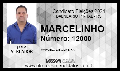 Candidato MARCELINHO 2024 - BALNEÁRIO PINHAL - Eleições