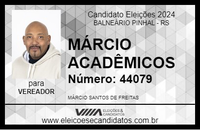 Candidato MÁRCIO ACADÊMICOS 2024 - BALNEÁRIO PINHAL - Eleições