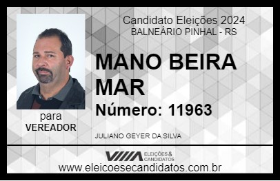 Candidato MANO BEIRA MAR 2024 - BALNEÁRIO PINHAL - Eleições