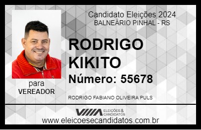 Candidato RODRIGO KIKITO 2024 - BALNEÁRIO PINHAL - Eleições