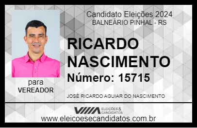 Candidato RICARDO NASCIMENTO 2024 - BALNEÁRIO PINHAL - Eleições