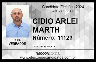 Candidato CIDIO MARTH 2024 - CHUVISCA - Eleições