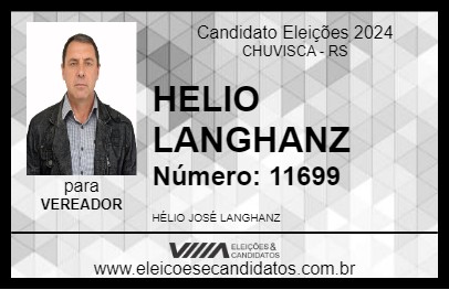 Candidato HELIO  LANGHANZ 2024 - CHUVISCA - Eleições