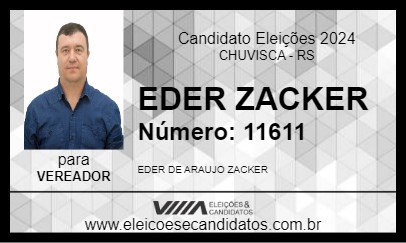 Candidato EDER ZACKER 2024 - CHUVISCA - Eleições