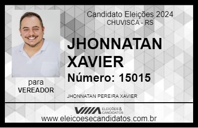 Candidato JHONNATAN XAVIER 2024 - CHUVISCA - Eleições