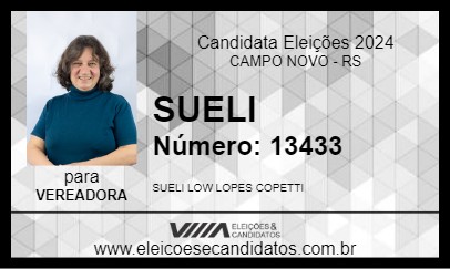 Candidato SUELI 2024 - CAMPO NOVO - Eleições