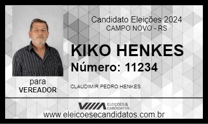 Candidato KIKO HENKES 2024 - CAMPO NOVO - Eleições