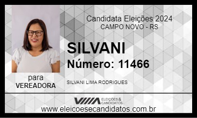 Candidato SILVANI 2024 - CAMPO NOVO - Eleições