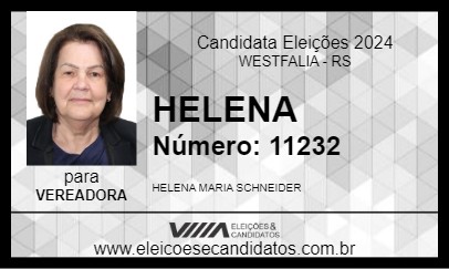 Candidato HELENA 2024 - WESTFALIA - Eleições