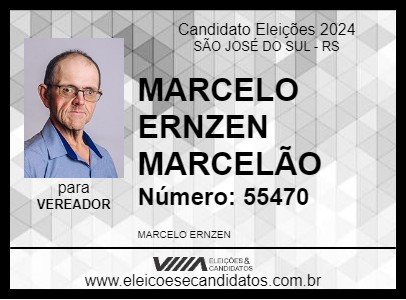 Candidato MARCELO ERNZEN MARCELÃO 2024 - SÃO JOSÉ DO SUL - Eleições