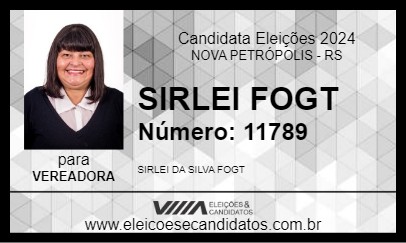 Candidato SIRLEI FOGT 2024 - NOVA PETRÓPOLIS - Eleições