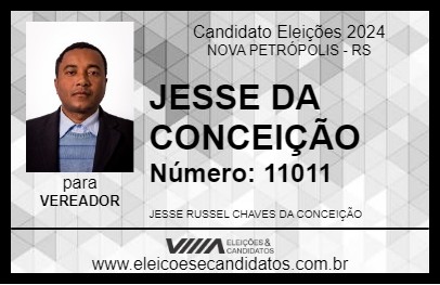 Candidato JESSE DA CONCEIÇÃO 2024 - NOVA PETRÓPOLIS - Eleições