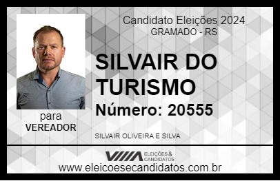 Candidato SILVAIR DO TURISMO 2024 - GRAMADO - Eleições