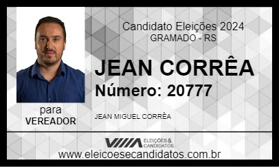 Candidato JEAN CORRÊA 2024 - GRAMADO - Eleições