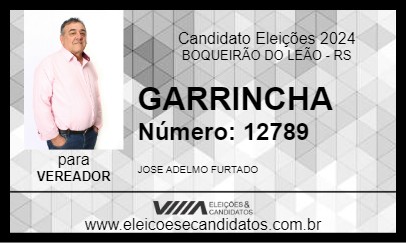 Candidato GARRINCHA 2024 - BOQUEIRÃO DO LEÃO - Eleições