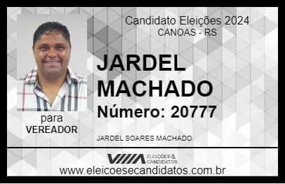 Candidato JARDEL MACHADO 2024 - CANOAS - Eleições