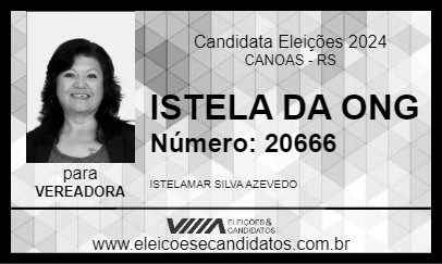 Candidato ISTELA DA ONG 2024 - CANOAS - Eleições