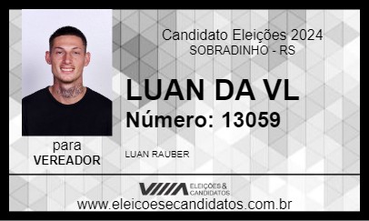 Candidato LUAN DA VL 2024 - SOBRADINHO - Eleições