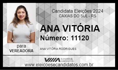 Candidato ANA VITÓRIA 2024 - CAXIAS DO SUL - Eleições